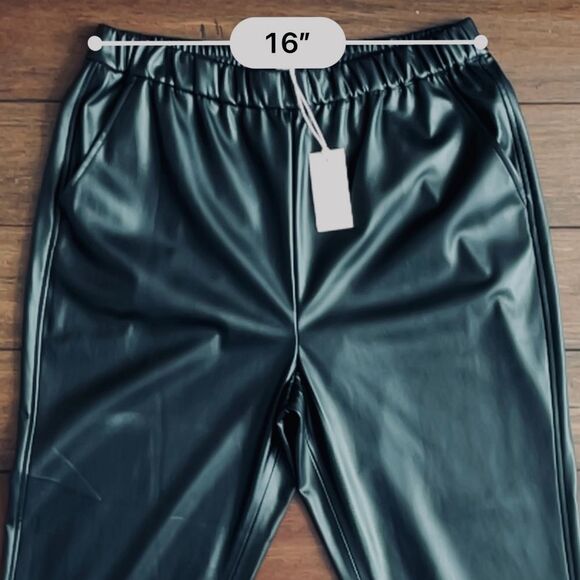 Z Supply Black Lenora Faux Leather Jogger Size XL - Picture 7 of 12